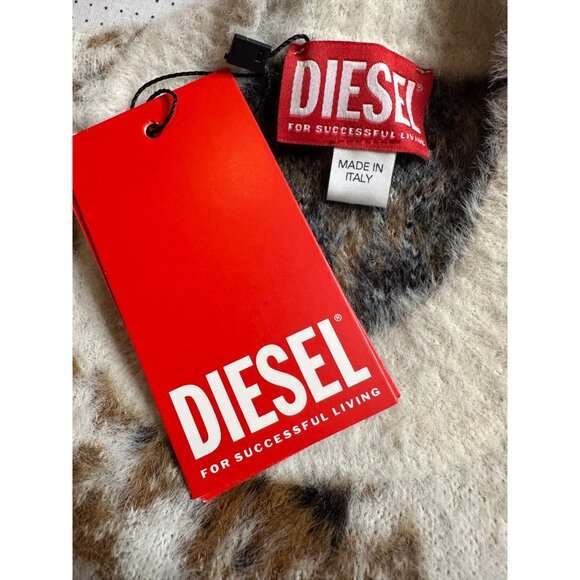 Diesel Itello Sweater in Chocolate Small New Mens Knit Pullover Top - Picture 10 of 16